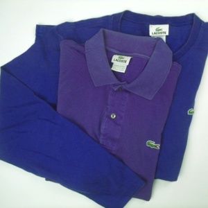 Bundle of 2 Lacoste S/S Polo & L/S Shirt Croc Logo